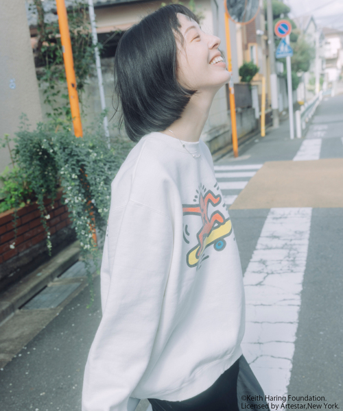 Keith Haring（キース・ヘリング）の「Keith Haring / キース・へリング プリント スウェット（スウェット・メンズ・コバルトブルー/ホワイト/ホワイト系その他/ブラウン/ブラック系その他/ブラック・MEDIUM/LARGE）」の21枚目の写真