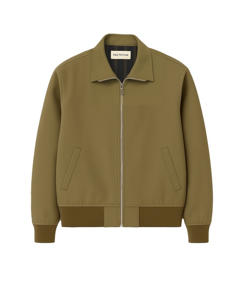 FACTOTUM(ファクトタム)の「【FACTOTUM】 Serge Flight Jacket(ミリタリージャケット・メンズ・ブラック/カーキ・46/48)」の2枚目の写真