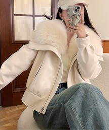 エコファーネックブルゾン