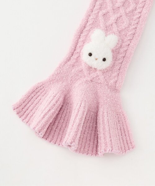 セール】ボアウサギマスコットつき マシュマロニットマフラー（その他