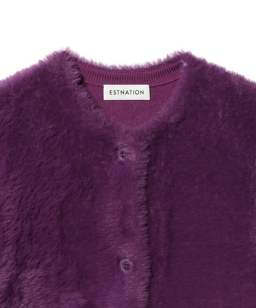 ESTNATION（エストネーション）の「ESTNATION / ダブルフェイス ファー ショートアウター（その他アウター・レディース・アイボリー/パープル/ネイビー・FREE）」の13枚目の写真