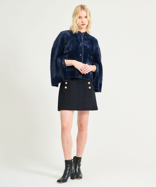 ESTNATION（エストネーション）の「ESTNATION / ダブルフェイス ファー ショートアウター（その他アウター・レディース・アイボリー/パープル/ネイビー・FREE）」の9枚目の写真