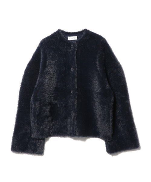 ESTNATION（エストネーション）の「ESTNATION / ダブルフェイス ファー ショートアウター（その他アウター・レディース・アイボリー/パープル/ネイビー・FREE）」の10枚目の写真