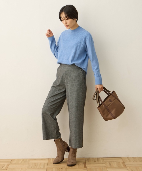 DECOY SINCE 1981(デコイシンスイチキュウハチイチ)の「【優しげな色合いが好印象】ケーブル編みハイネックニット【洗える】(ニット/セーター・レディース・ピンク/ベージュ/グレー/ブルー・LL/L/M)」の15枚目の写真