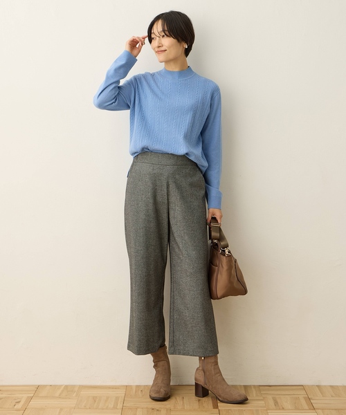 DECOY SINCE 1981(デコイシンスイチキュウハチイチ)の「【優しげな色合いが好印象】ケーブル編みハイネックニット【洗える】(ニット/セーター・レディース・ピンク/ベージュ/グレー/ブルー・LL/L/M)」の16枚目の写真