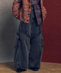 MAISON SPECIAL | 《UNISEX》Denim Switching Wide Cargo Alien Pants/デニム切り替えワイドカーゴエイリアンパンツ【MAISON SPECIAL/メゾンスペシャル】(デニムパンツ)