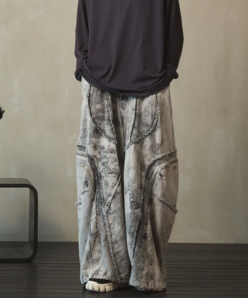 デニム切り替えワイドカーゴエイリアンパンツ【メゾンスペシャル】 UNISEX》Denim Switching Wide Cargo Alien Pants/デニム切り替え