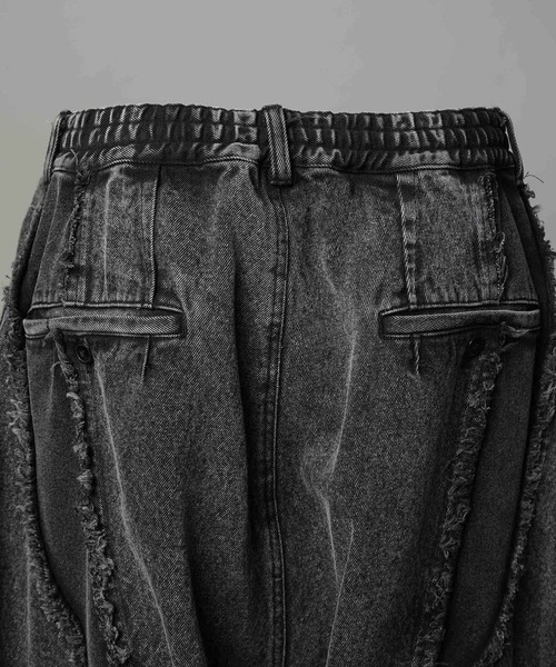 UNISEX》Denim Switching Wide Cargo Alien Pants/デニム切り替え