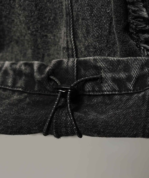 UNISEX》Denim Switching Wide Cargo Alien Pants/デニム切り替え