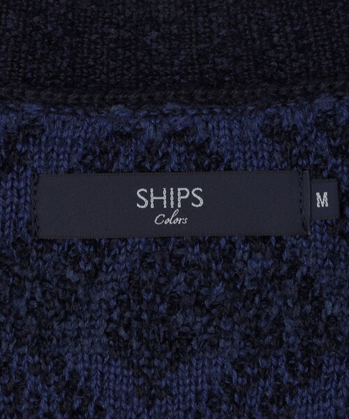 SHIPS Colors(シップス カラーズ)の「SHIPS Colors:〈手洗い可能〉ジャカード モール カーディガン(カーディガン/ボレロ・メンズ・ネイビー/ベージュ/ブラック・MEDIUM/X-LARGE/LARGE)」の8枚目の写真