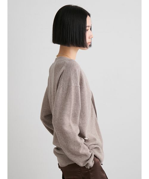 MIESROHE（ミースロエ）の「ウール2WAYカシュクールニットカーデ