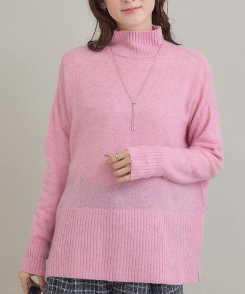 KATHARINE ROSS（キャサリンロス）の「【KATHARINE ROSS】カシミヤゆるっとハイネックニット（ニット/セーター・レディース・ミント/ライトブルー/ピンク/モカ・FREE）」の4枚目の写真