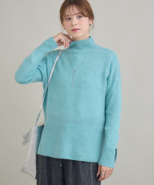 KATHARINE ROSS（キャサリンロス）の「【KATHARINE ROSS】カシミヤゆるっとハイネックニット（ニット/セーター・レディース・ミント/ライトブルー/ピンク/モカ・FREE）」の2枚目の写真