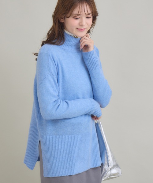 KATHARINE ROSS（キャサリンロス）の「【KATHARINE ROSS】カシミヤゆるっとハイネックニット（ニット/セーター・レディース・ミント/ライトブルー/ピンク/モカ・FREE）」の3枚目の写真