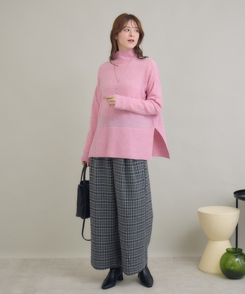 KATHARINE ROSS（キャサリンロス）の「【KATHARINE ROSS】カシミヤゆるっとハイネックニット（ニット/セーター・レディース・ミント/ライトブルー/ピンク/モカ・FREE）」の5枚目の写真