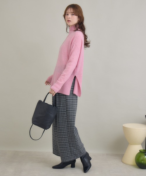 KATHARINE ROSS（キャサリンロス）の「【KATHARINE ROSS】カシミヤゆるっとハイネックニット（ニット/セーター・レディース・ミント/ライトブルー/ピンク/モカ・FREE）」の6枚目の写真