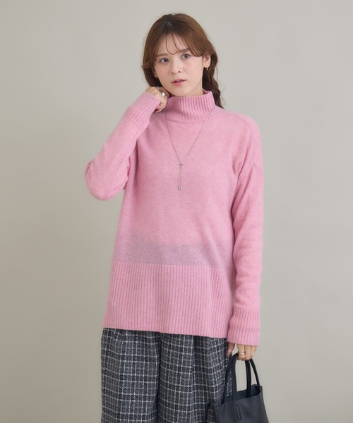 KATHARINE ROSS（キャサリンロス）の「【KATHARINE ROSS】カシミヤゆるっとハイネックニット（ニット/セーター・レディース・ミント/ライトブルー/ピンク/モカ・FREE）」の7枚目の写真