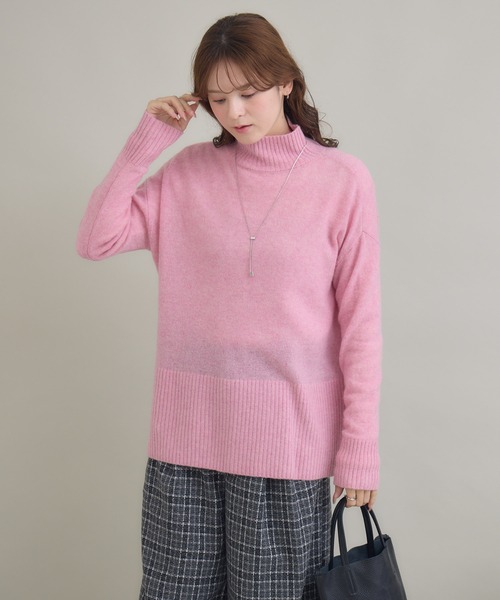 KATHARINE ROSS（キャサリンロス）の「【KATHARINE ROSS】カシミヤゆるっとハイネックニット（ニット/セーター・レディース・ミント/ライトブルー/ピンク/モカ・FREE）」の8枚目の写真