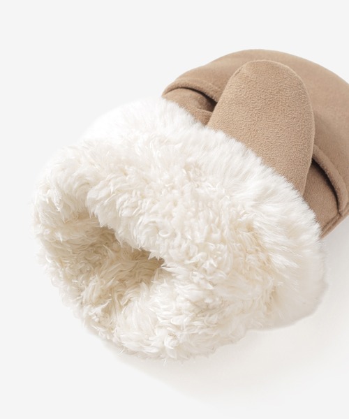 Honeys（ハニーズ）の「【ハニぽか・抗菌防臭・吸湿発熱】フェイクムートン手袋（手袋・レディース・ベージュ/キャメル・FREE）」の20枚目の写真