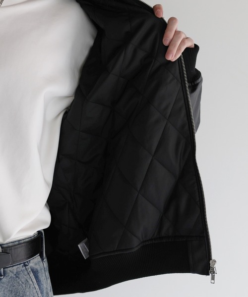 LILL（リル）の「襟ファー2way合皮ジャケット（ブルゾン・メンズ・ブラウン/ブラック・S/M/L/XL）」の10枚目の写真