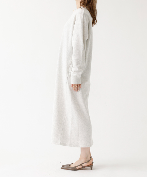 DESIGNWORKS(デザインワークス)の「パール付きスウェットワンピース(ワンピース・レディース・ブラック/ホワイト/ライトグレー・フリー)」の14枚目の写真