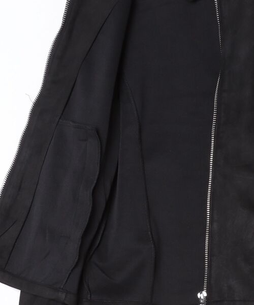 FUNALIVE(ファンアライブ)の「ポリスウェードシングルライダース 合成皮革 unisex(ライダースジャケット・メンズ・ブラック/ベージュ/サックスブルー・M/L/LL)」の22枚目の写真