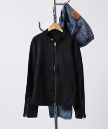 ライダースジャケット（ブラック/黒色系・スエード）ファッション通販