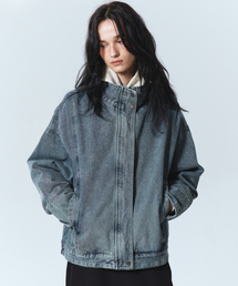 TRUCKER WASHING DENIM JACKET_BLUE