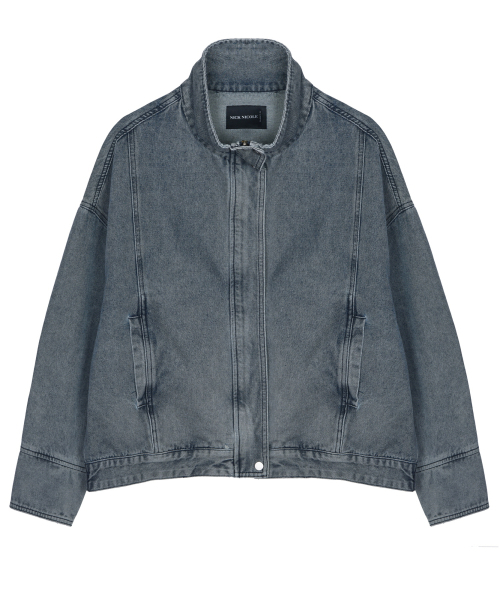 NICK&NICOLE(ニックアンドニコール)の「TRUCKER WASHING DENIM JACKET_BLUE(MA-1・レディース・その他・FREE)」の4枚目の写真