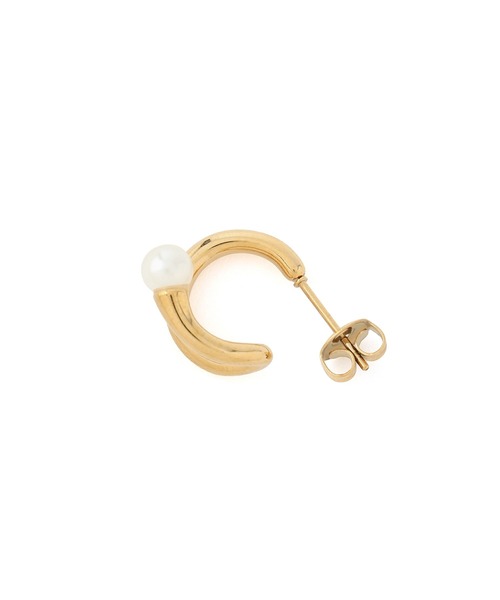 le cercle ADAM ET ROPE'(ルセルクルアダムエロペ)の「パールフープピアス(ピアス(両耳用)・レディース・ゴールド/シルバー・FREE)」の5枚目の写真