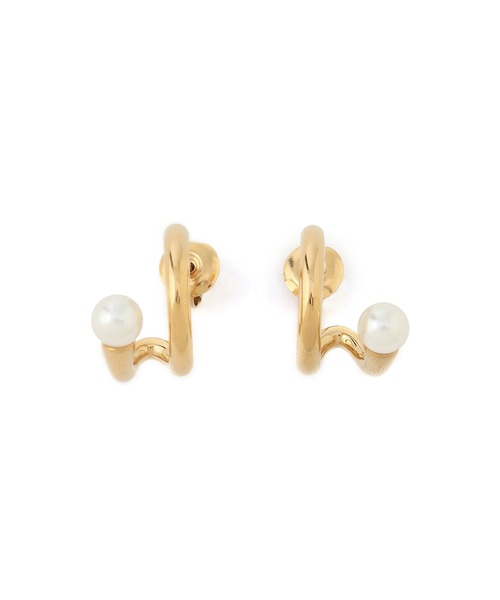 le cercle ADAM ET ROPE'(ルセルクルアダムエロペ)の「パールフープピアス(ピアス(両耳用)・レディース・ゴールド/シルバー・FREE)」の7枚目の写真