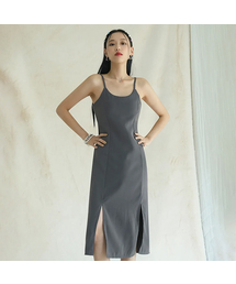 Modern Sleeveless Dress CHARCOAL