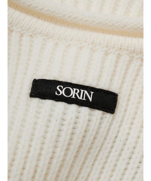SORIN（ソリン　）の「Heart Cutting Oversized Sweater/ハートカッティングオーバーサイズセーター（ニット/セーター・レディース・オフホワイト/ダークグレー・38）」の9枚目の写真