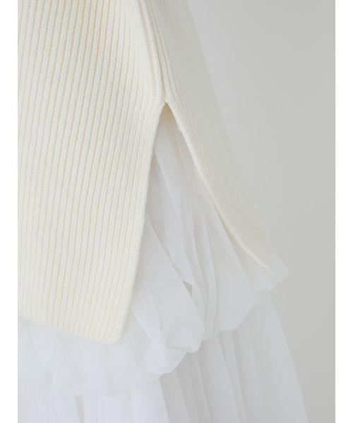 SORIN（ソリン　）の「Heart Cutting Oversized Sweater/ハートカッティングオーバーサイズセーター（ニット/セーター・レディース・オフホワイト/ダークグレー・38）」の13枚目の写真