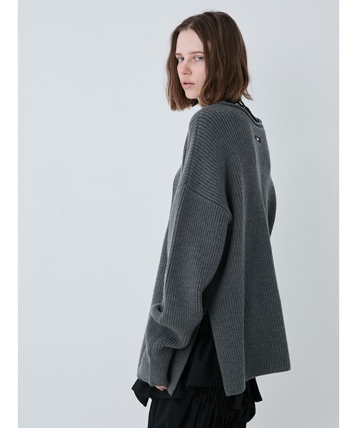 SORIN（ソリン　）の「Heart Cutting Oversized Sweater/ハートカッティングオーバーサイズセーター（ニット/セーター・レディース・オフホワイト/ダークグレー・38）」の21枚目の写真