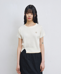 LMR（エルエムアール）の「Stitch Point Slit Half Knit IVORY（Tシャツ/カットソー）」