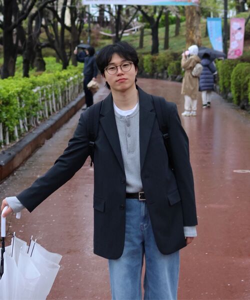 MUSINSA STANDARD(ムシンサスタンダード)の「軽量ベーシックブレザー【ダスティカーキ】(テーラードジャケット・メンズ・その他・XX-LARGE/MEDIUM/LARGE/X-LARGE)」の11枚目の写真