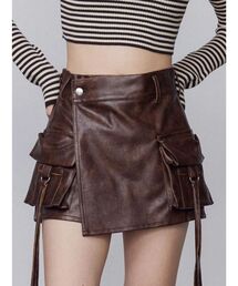 EMODA | カーゴラップフェイクレザーショートパンツ(その他パンツ)