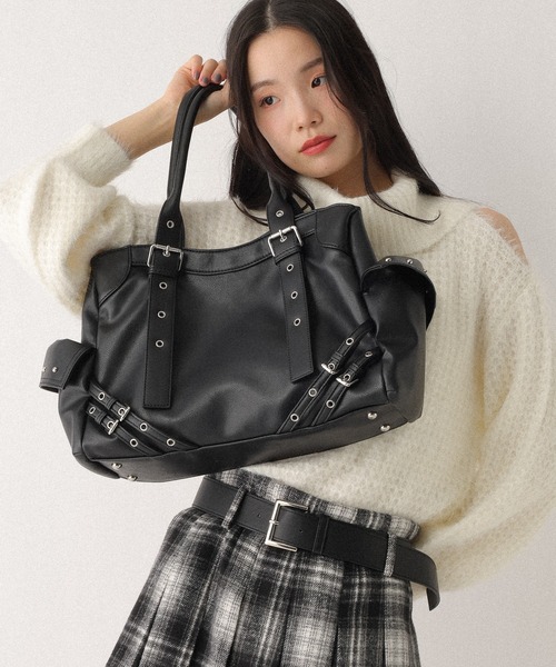 スタッズベルトデザインBAG 613966（ショルダーバッグ）｜Heather