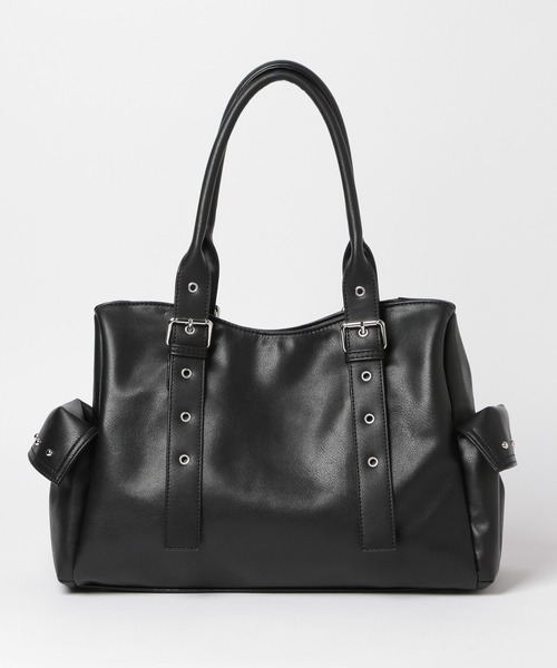 【期間限定出品】 Bee Wynn ブラック スタッズベルトデザインBAG 613966（ショルダーバッグ）｜Heather