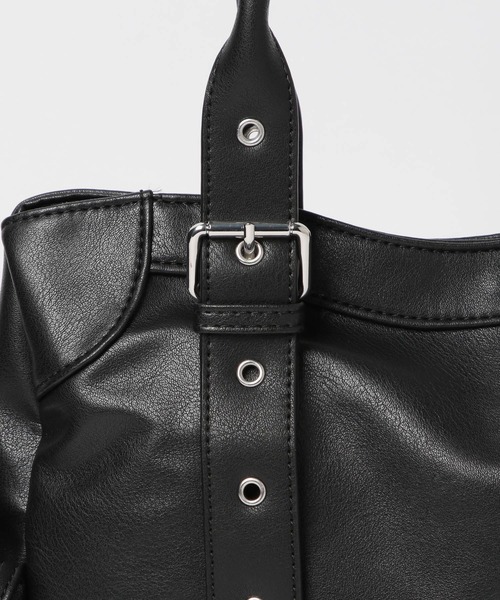 Heather（ヘザー）の「スタッズベルトデザインBAG　613966（ショルダーバッグ・レディース・アイボリー/ブラック/ベージュ・ONE SIZE）」の9枚目の写真