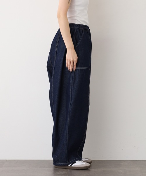 .WORKS(ドットワークス)の「.works 裏シャギーデニムコクーンパンツ(デニムパンツ・レディース・ネイビー・S-Short/M-Short/L-Short/S-Regular/M-Regular/L-Regular)」の7枚目の写真