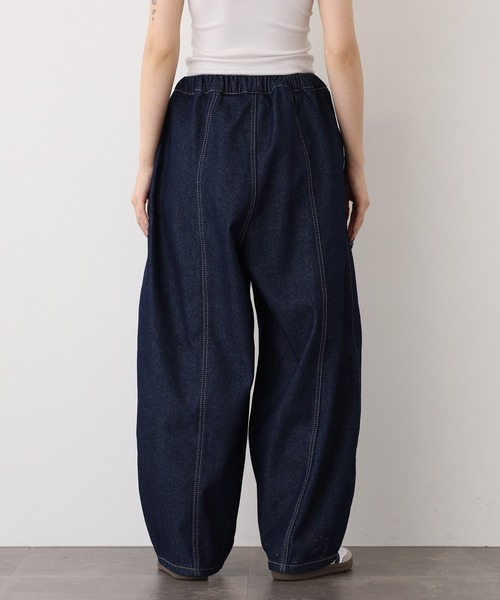 .WORKS(ドットワークス)の「.works 裏シャギーデニムコクーンパンツ(デニムパンツ・レディース・ネイビー・S-Short/M-Short/L-Short/S-Regular/M-Regular/L-Regular)」の8枚目の写真