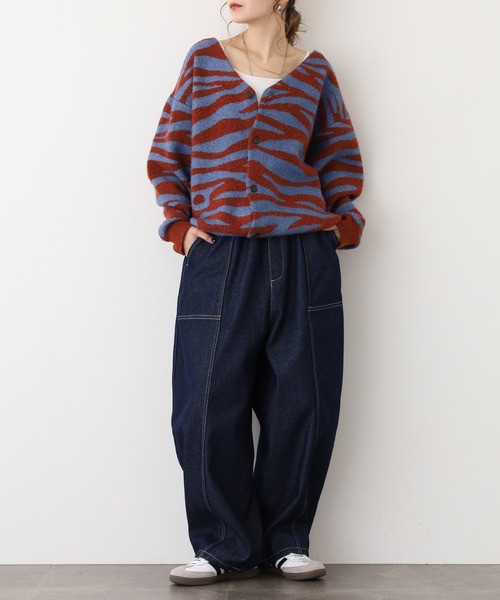 .WORKS(ドットワークス)の「.works 裏シャギーデニムコクーンパンツ(デニムパンツ・レディース・ネイビー・S-Short/M-Short/L-Short/S-Regular/M-Regular/L-Regular)」の5枚目の写真
