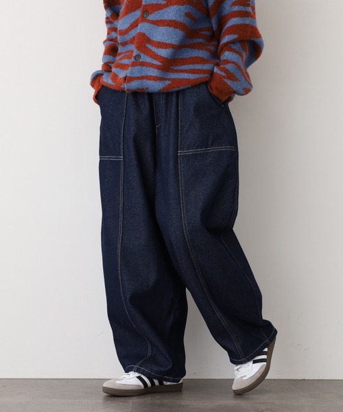 .WORKS(ドットワークス)の「.works 裏シャギーデニムコクーンパンツ(デニムパンツ・レディース・ネイビー・S-Short/M-Short/L-Short/S-Regular/M-Regular/L-Regular)」の4枚目の写真