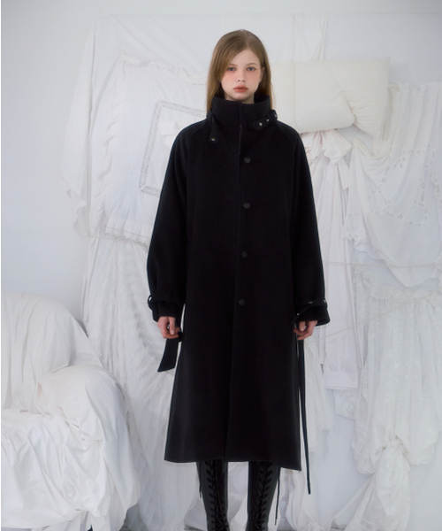 ROSEFRANTZ（ロゼフランツ）の「Half-neck Overfit Long Coat [Black]（ダッフルコート・レディース・ブラック・OS）」の2枚目の写真