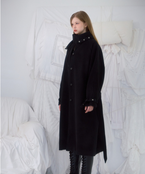 ROSEFRANTZ（ロゼフランツ）の「Half-neck Overfit Long Coat [Black]（ダッフルコート・レディース・ブラック・OS）」の3枚目の写真