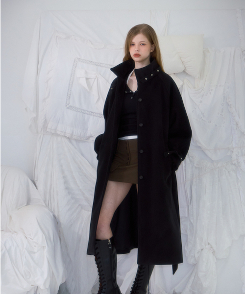 ROSEFRANTZ（ロゼフランツ）の「Half-neck Overfit Long Coat [Black]（ダッフルコート・レディース・ブラック・OS）」の5枚目の写真