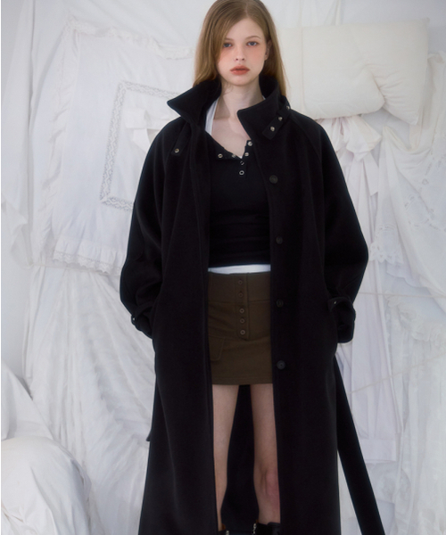 ROSEFRANTZ（ロゼフランツ）の「Half-neck Overfit Long Coat [Black]（ダッフルコート・レディース・ブラック・OS）」の6枚目の写真