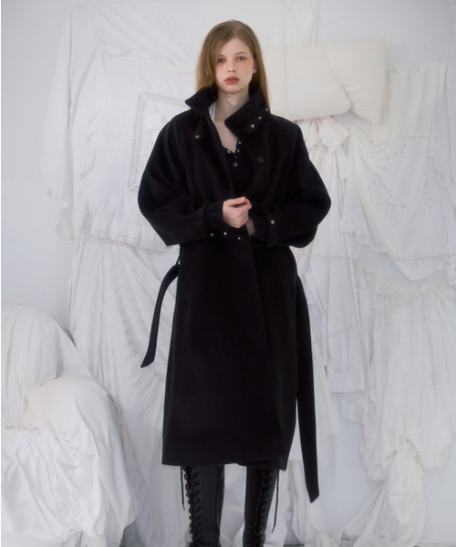 ROSEFRANTZ（ロゼフランツ）の「Half-neck Overfit Long Coat [Black]（ダッフルコート・レディース・ブラック・OS）」の7枚目の写真